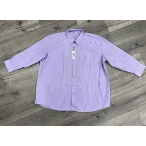 Valerio Men's Lavender Dress Shirt Button down 20-20.5 / 36/37 XXL NEW Easter